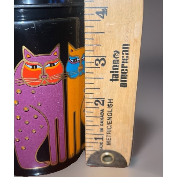 VTG 80S Laurel Burch Siamese Cats Tea Caddy Utensil Holder Japan Cat Art Kitchen - Picture 7 of 11